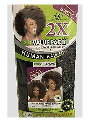 #ad Janet Collection Noir Braids – Afro Kinky Bulk 24quot; $8.99