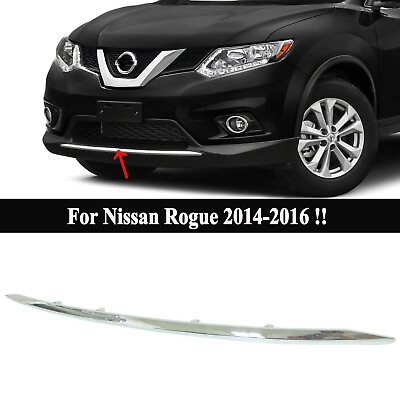 #ad Fits For Nissan Rogue 2014 2015 2016 Front Lower Bumper Chrome Moulding Trim NEW $16.99
