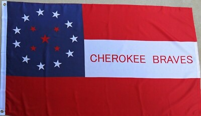 #ad Cherokee Braves Indian Premium Quality Super Poly 3x5 Flag Banner 100D FABRIC $9.88
