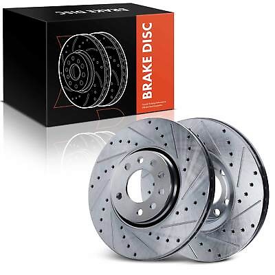 #ad 2x Drilled Brake Rotors for Saab 9 3 2003 2011 9 3X 2010 2011 Front Left amp; Right $79.99