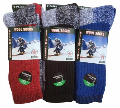 #ad 6 Pairs Men Merino wool socks Thermal Socks Insulated Cold Weather Winter socks $20.49