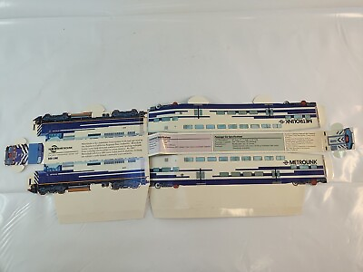 #ad Athearn Metrolink Bombardier Coach amp; Control Cars Loco Unfolded Paper Kit $14.21