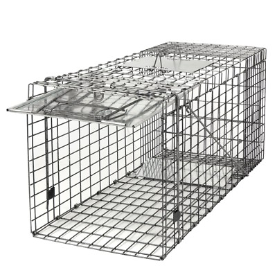 #ad Durable Steel Humane Animal Trap 32quot;x12.5quot;x12quot; Smoothed Inside Safe for Rodent $33.58