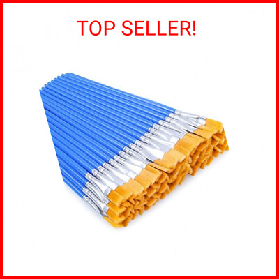 #ad 50 Pcs Flat Paint Brushes for Touch Up Anezus Small Paint Brushes for Classroom $11.40