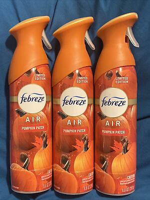 #ad 3 Pack FEBREZE AIR LIMITED ED PUMPKIN PATCH Scent Air Refresher SPRAY New $20.75