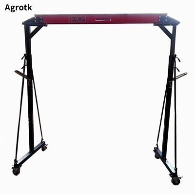 #ad Agrotk Adjustable Gantry Crane Shop Lift Hoist 1 Ton Heavy duty Iron Attachment $1598.89