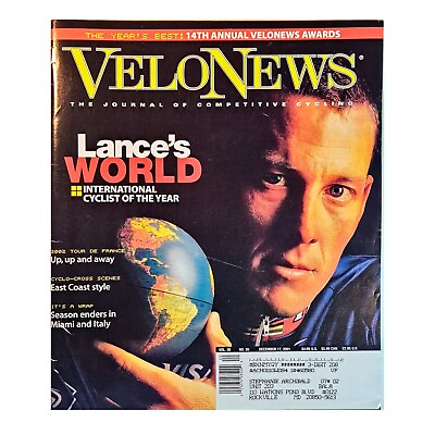#ad VeloNews Magazine Dec 2001 Lance Armstrong Cover Vol 30 Issue 20 Cycling $18.60