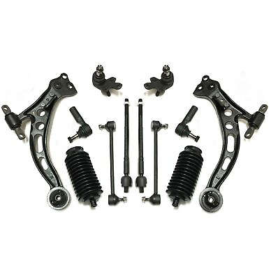 #ad 12 Pc Suspension Kit Control Arms Ball Joints Tie Rods Sway Bar for Lexus Toyota $108.87
