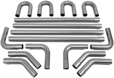 #ad 16pcs 2.5quot; inch Stainless Steel T 304 Custom Mandrel Exhaust Tubing Pipe Kit $163.99