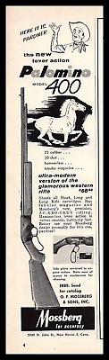 #ad 1960 MOSSBERG Palomino 400 Lever Action Rifle AD Vintage Gun Advertising $11.68