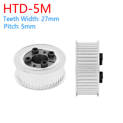 #ad HTD 5M 18T 45T Timing Belt Pulley With Expansion Tension Sleeve Teeth Width 27mm $46.79