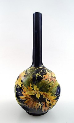 #ad Art nouveau Rörstrand narrow neck vase in earthenware. Early 20c. $540.00