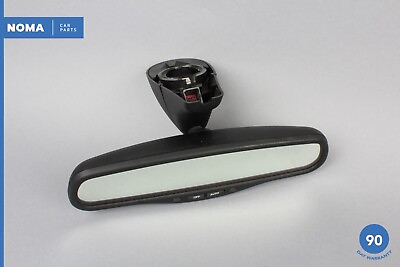 #ad 00 06 Jaguar XKR X100 Interior Rear View Mirror Glass Assembly w Button OEM $83.00