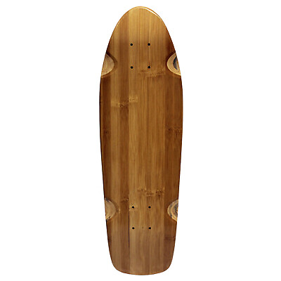 #ad BAKED BAMBOO BEACH CRUISER SKATEBOARD DECK Old School Kick Shape Mini Lonboard $27.99