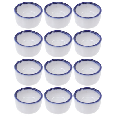 #ad Ceramic Water Food Bowl Set 12pcs White PD $9.58