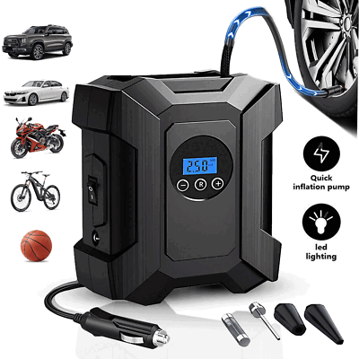 #ad Car Tire Inflator Portable Air Compressor Air Pump Digital Electric Auto 150PSI $18.99