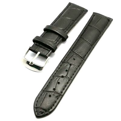#ad Black Brown Leather Watch Strap 18mm 20mm 22mm 24mm 26mm Watch Band Bracelet AU $6.59