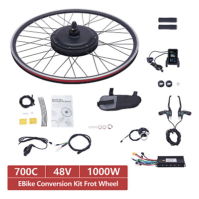 #ad 48V 1000W 700C Front Wheel Electric Bicycle Ebike Conversion Kit Hub Motor US $210.00