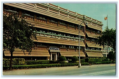#ad c1960 Dodge Assembly Plant 7900 Joseph Campau Hamtramck Flag Michigan Postcard $14.98