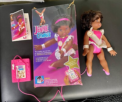 #ad Vintage 1994 Rare Jennie Gymnast African American Mattel Remote Control Doll NEW $114.95