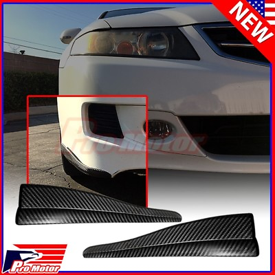 #ad 2 x Front Rear Carbon Fiber Bumper Corner Lip Side Scratch Protector Strap Guard $9.80