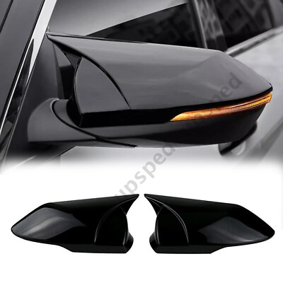 #ad #ad Glossy Black Side Rearview Mirror Cap Cover Trim For Hyundai Elantra 2021 2023 $25.99