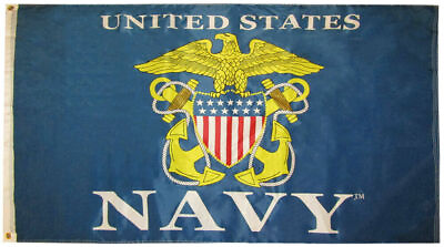 #ad 3x5 US United States Navy Shield 3#x27;x5#x27; Premium Quality 100D Polyester Flag RUF $12.87
