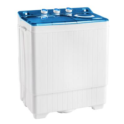 #ad Semi automatic Twin Tubs 420W Washing Machine 26lbs Drain Home Clothing Top Load $142.99