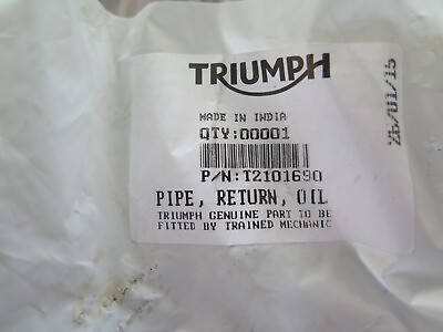 #ad OEM Triumph Scrambler Oil Return Line T2101690 2B1 3 $49.00