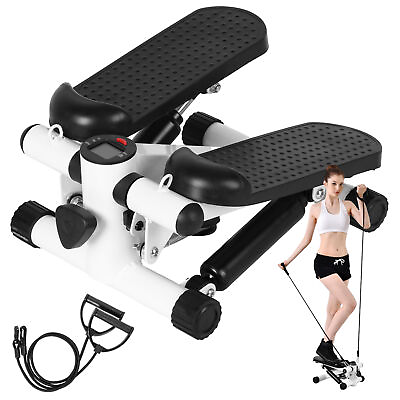 #ad Mini Stepper Exercise Machine Stair Equipment with Resistance Bands LCD Monitor $49.99