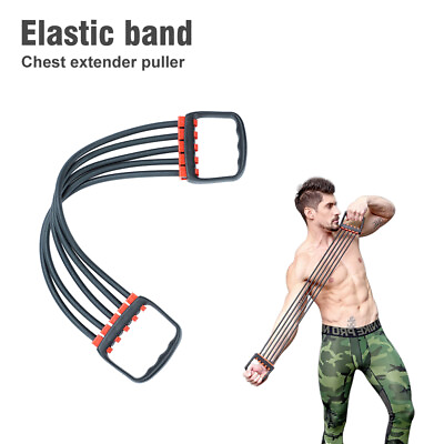 #ad Adjustable Chest Expansion Resistance Band Yoga Equipment Training Exercises Gym $7.99