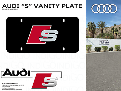 #ad Audi Genuine Accessory Genuine Audi Audi quot;Squot; Vanity Plate ZAW 072 850 C $56.03
