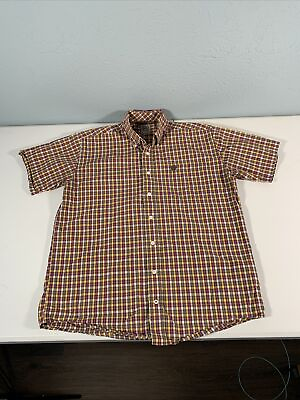 #ad Men#x27;s Cinch Short Sleeve Button Front Shirt Size S Cotton Western $19.99