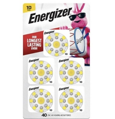 #ad Energizer Zinc Air Hearing Aid Batteries Size 10 40 Count $10.46