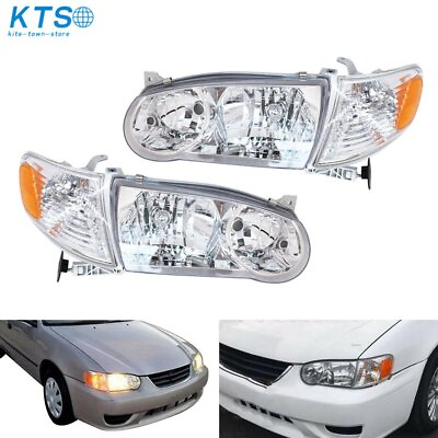 #ad Fit For 2001 2002 Toyota Corolla Headlights w Corner Signal Lamp Rightamp;Left Side $51.70