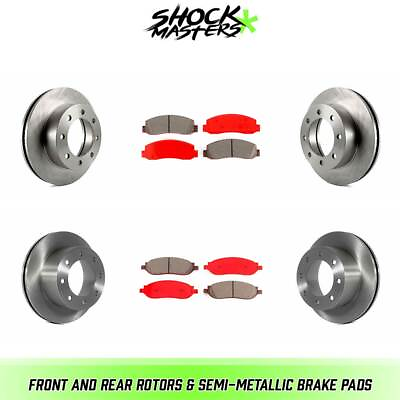 #ad Front amp; Rear Semi Metalic Brake Pads amp; Rotor Kit for 2005 2007 Ford F 350 Super $303.17