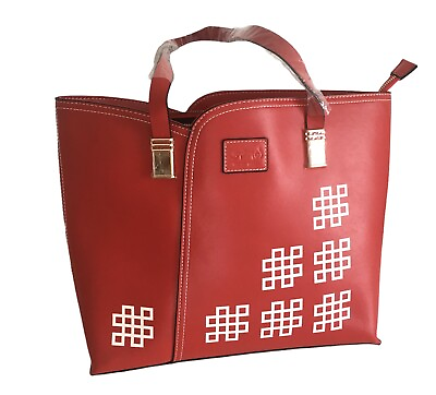 #ad NWT TIBETAN Design Shoulder Tote Bag With Pockets Inside Large $59.99