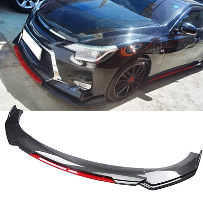 #ad For Toyota Camry 01 17 CHR 18 22 Carbon Front Bumper Lower Lip Spoiler Splitter $89.99