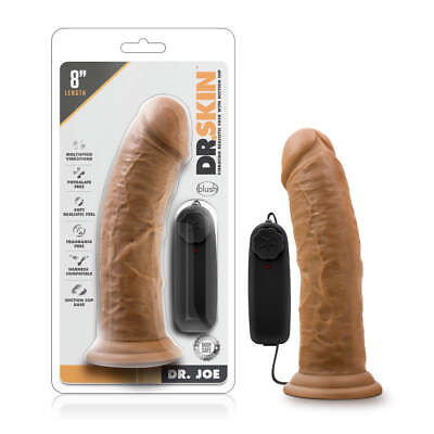#ad Blush Dr. Skin 8#x27;#x27; Realistic Thick Dildo Suction Cup Harness Compatible Sex Toy $28.79