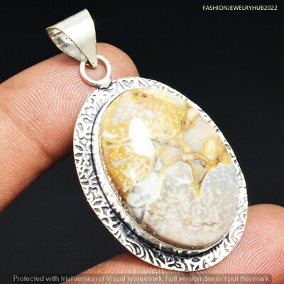 #ad Lace Agate Gemstone Ethnic Handmade Beauty Pendant Jewelry 2quot; FPS 2667 $3.39