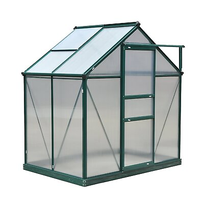 #ad Outdoor Aluminum Walk In Greenhouse Polycarbonate for Backyard Garden Plant $301.59