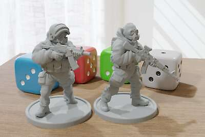 #ad Gasmask Russian Spetznaz Duo Zona Alfa Modern Wargaming Miniatures for Tab $3.54