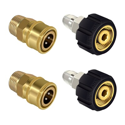 #ad Pressure Washer Adapter Set M22 M22 14MM to 3 8#x27;#x27; Quick Connect 2 pack $16.55