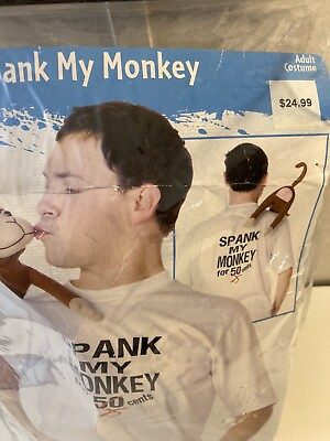 #ad Spank My Monkey Adult Halloween Costume Naughty Humor Funny Comedy Mature Sexy $17.00