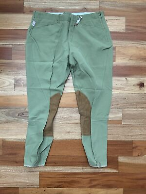 #ad Tailored Sportsman Riding Breeches 34 Long Style 1945 NWT Green Khaki $195 $82.49