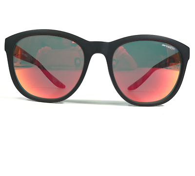 #ad Arnette Sunglasses GROWER 4228 2397 6Q Black Round Frames with Orange Lenses $59.99