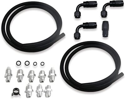#ad Universal Power Steering Pump Hose Kit Replace for GM LS Swap Pressure Return $45.49