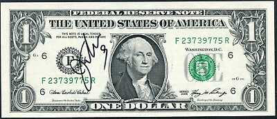 #ad JIM MCMAHON SIGNED ONE DOLLAR BILL CHICAGO BEARS EAGLES BYU SUPER BOWL XX CHAMPS $49.99