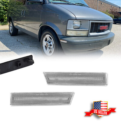 #ad Clear Front Bumper Side Marker Lights For 1995 2005 Chevy Astro GMC Safari Van $14.99