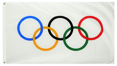 #ad Olympic Games 3x5 Feet Flag Olympic Rings International Banner Printed Flag $5.55